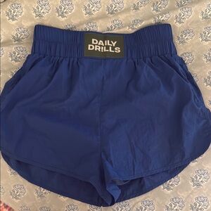 Daily Drills Blue Athletic Shorts Elastic Waistband